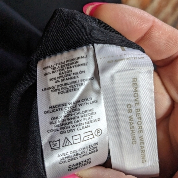 Ann Taylor Size 2 Black Lined Dress w/ Ruffled Bottom - Picture 5 of 9